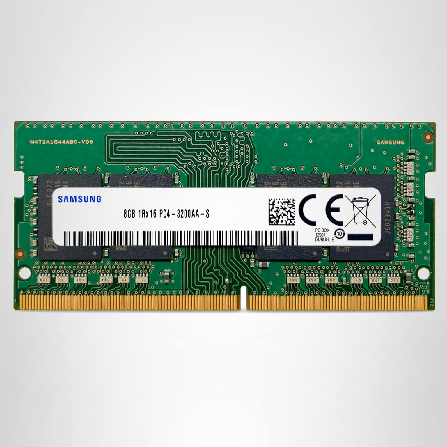 メモリー SAMSUNG DDR4-3200AAPC4-25600 8GB SO-DIMM Samsung 8GB DDR4 3200MHz PC4-25600 (PC4-3200AA) CL22 SODIMM 1Rx8